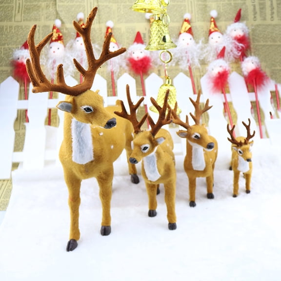 YUYUETIME Multi Color Deer Desktop Ornament Realistic Simulation Reindeer for Holiday Table Decoration