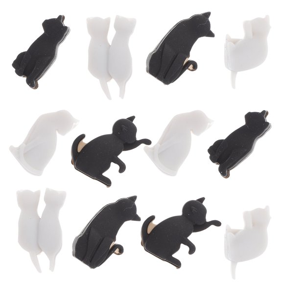MLINS Silicone Wine Glass Markers for Cup Identification with Unique Cat Shape Design Assorted Color