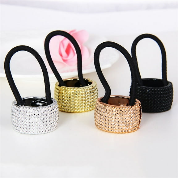 MLINS Silver Acrylic Hair Band Ponytail Cuff for Women Stylish Accessories Daily and Party Use One Size