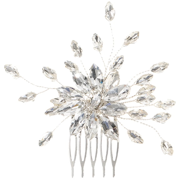 Milisten 1Pcs Silver Alloy Bridal Comb Headpiece for Wedding Hair Accessories