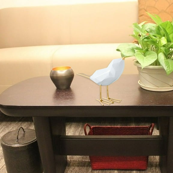 MLINS Simple Resin Bird Figurine Statue Furnishing Articles Ornaments Home Office Decoration (Golden)