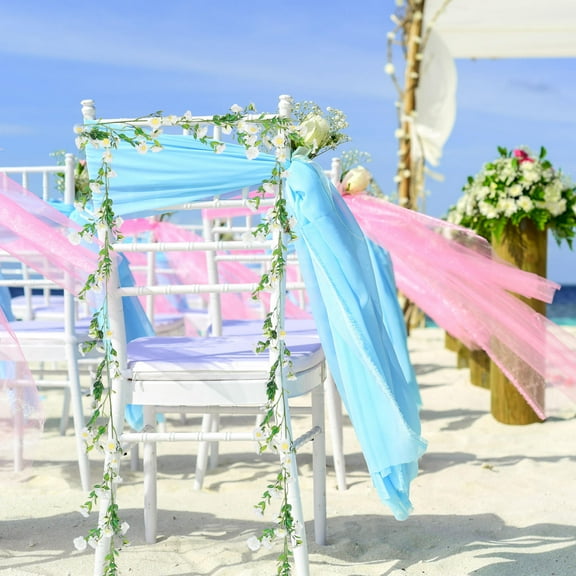 MLINS  Simulated Daisy Flower Vine Artificial Flowers for Decoration Hanging Garland Wreath White