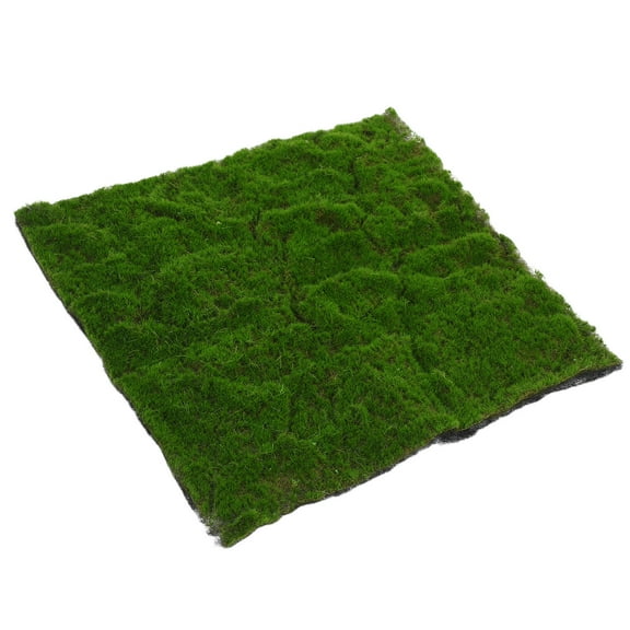DINHEAROM Artificial Moss Mat Green Plastic Artificial Grass for Crafts 1Pcs 11.8X11.8X0.2In
