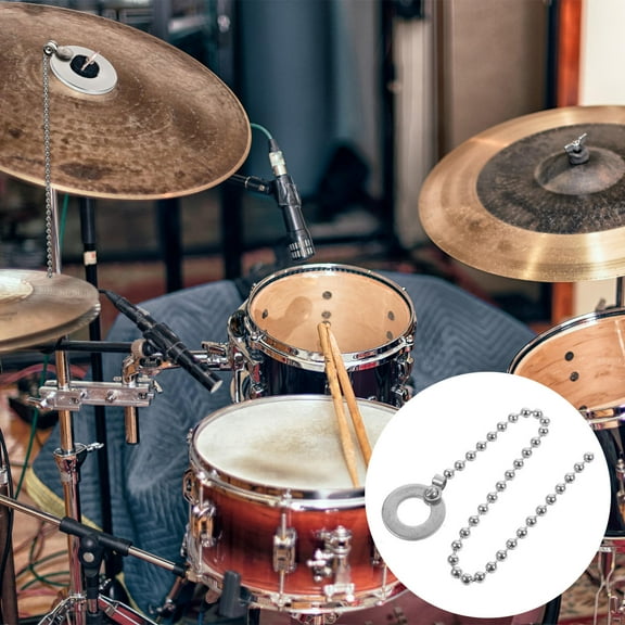 MLINS  Sizzle Cymbal Chain Cymbals Drum Sizzler Drummer for Kit Blue