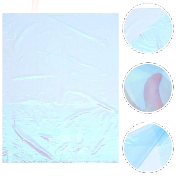 YUYUETIME Iridescent Holographic Gauze Curtain Polyester For Photo Shoots 1 Set