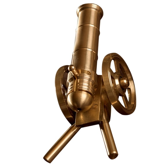 SEWOART Miniature Brass Cannon Model in Finish, 1 Set Decorative Home for Shelf or Desk Display