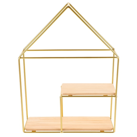 HEALEEP Double Tier Wall Shelf 12.8x9.6x3.1in Space-Saving Storage Organizer for Bathroom and Kitchen Wall Mount