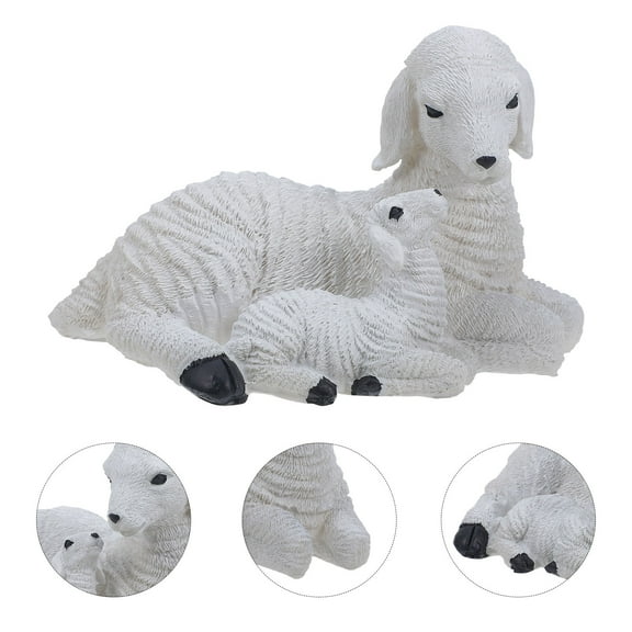 MLINS Small Goat Craft Tiny Decorative Goat Decor Realistic Goat Cognitive Model Mini Goat Decor