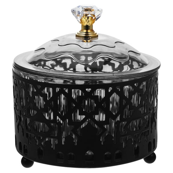 MLINS Snack Candy Tray Container Dishes with Lids Decoration Black