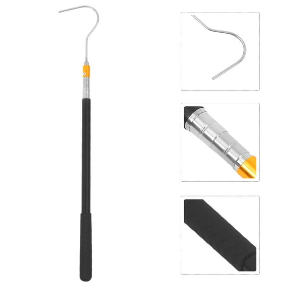 KONTONTY Snake Catching Tool with Telescopic Design and Adjustable Length for Easy Handling Various Sizes of Snake Metal