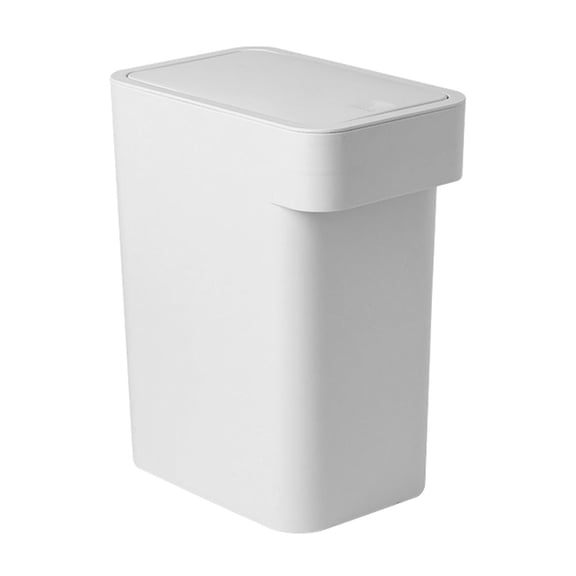 MLINS Snap above Garbage Can Lid Trash Can Odor-free Trash Can Office 24X15X30CM Grey