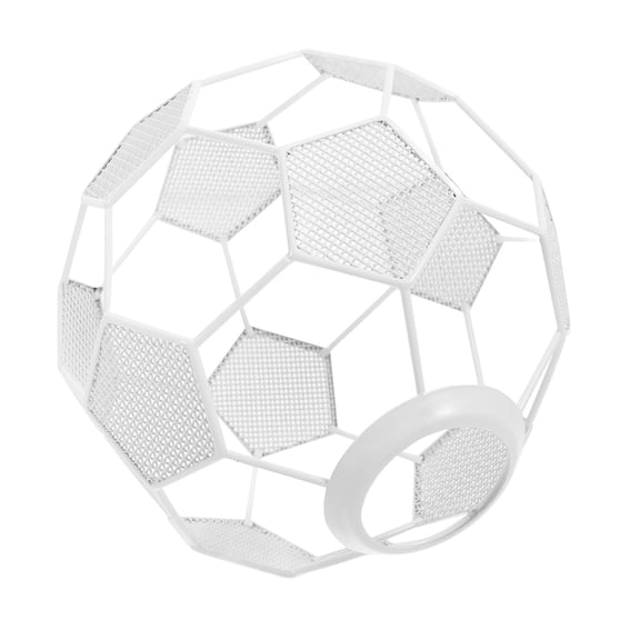 MLINS Soccer Shape Metal Cage Lamp Shade Light Fixture Cover Industrial Style Retro Replacement Lamp Shades for Home Bar White