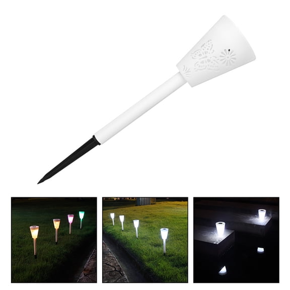 Milisten Solar Light Stake Abs Black For Garden Pathway 1Pack 13.8X2.9X2.9In