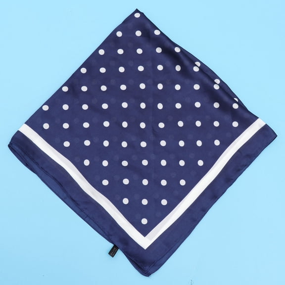 MLINS Spring Chiffon Scarf Dots Printing Sweet Small Clothes Decorative Cool Scarf for Woman (Blue)