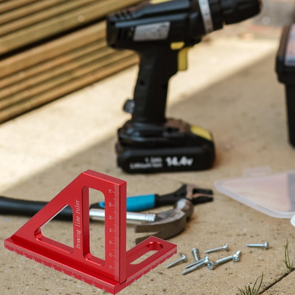 MLINS Square Angle Ruler with Seats Gauge Multifunctional Triangle Miter