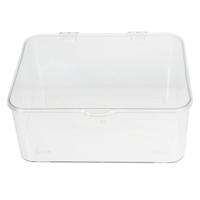 MLINS Stackable Storage Bins Drawer Organiser Dust-proof Acrylic Box with Lid Sturdy