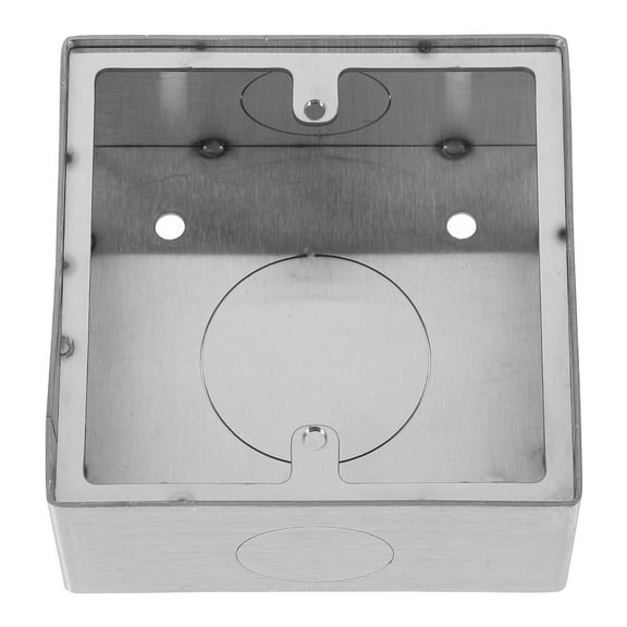 MLINS Stainless Steel 86 Type Surface Mount Box Wall Switch Socket Panel Fireproof Junction Box Replacement Electrical Outlet Box For Household And Office Use