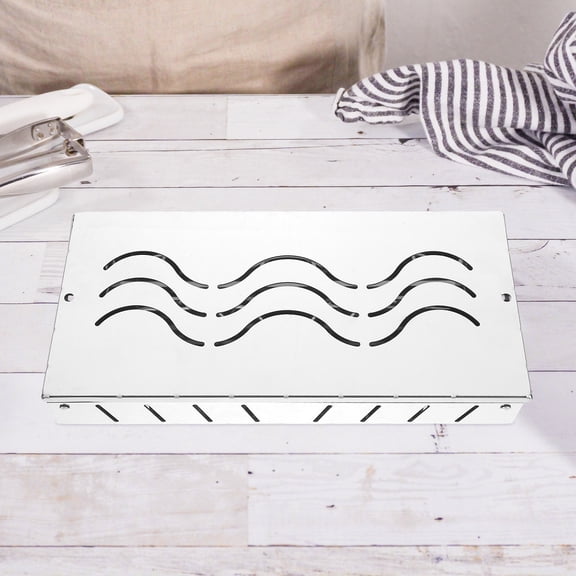 MLINS Stainless Steel BBQ Smoking Box for Home Use Adds Smoky Flavor Versatile Options White Color 7.87x3.94x2.95 Inches