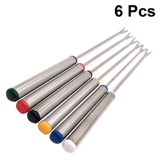 DINHEAROM Roasting Forks Anti-Scalding 6Pcs 9.4 x 0.4 x 0.3in