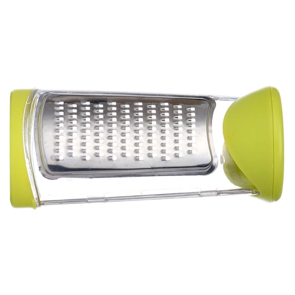 MLINS Stainless Steel Cheese Grater for Kitchen Use with Easy Clean Brush Perfect for Fruits and Vegetables in Green