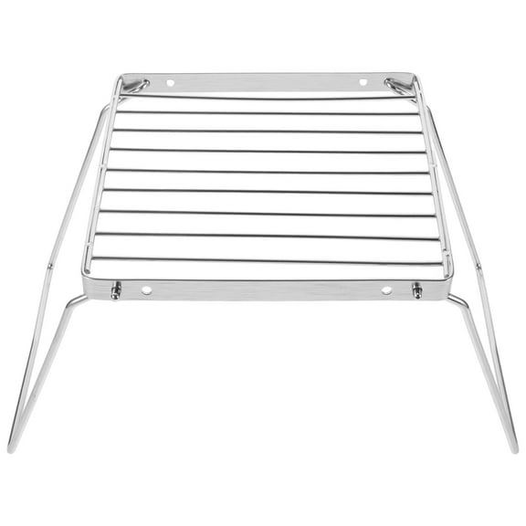MLINS Stainless Steel Folding Campfire Grill Stand Multi-Functional BBQ Rack for Outdoor Use Folding Campfire Grill Bbq Rack  For Camping Outdoor Picnics Grilling Stand