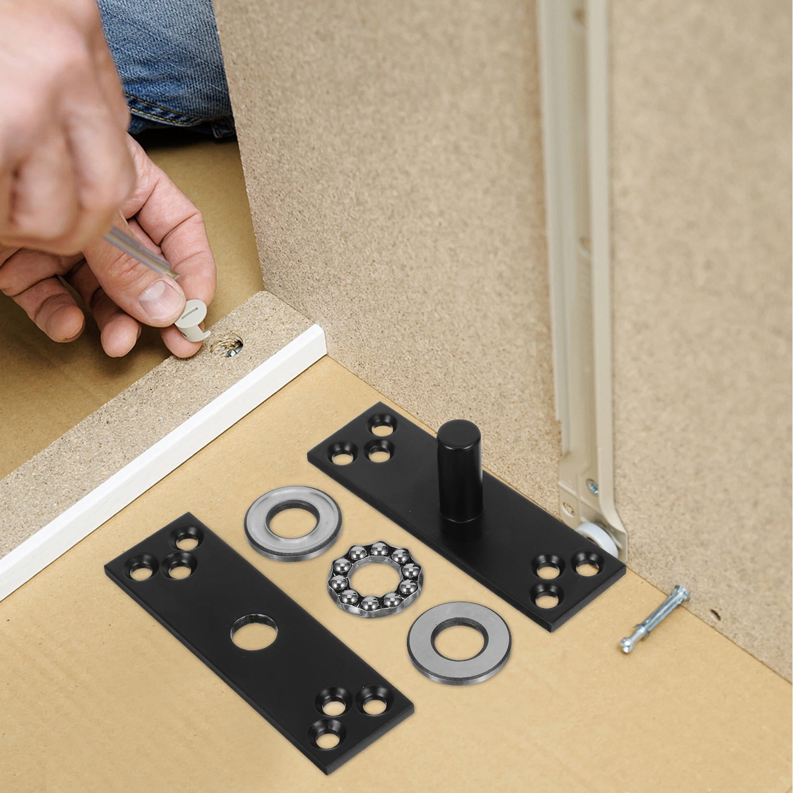 MLINS Stainless Steel Pivot Hinge System 360 Degree Rotating Door Hinge ...