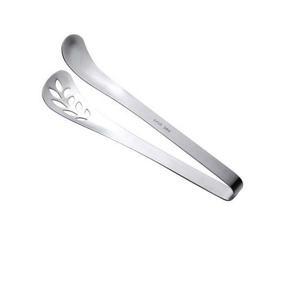 MLINS Stainless Steel Tong Burger Press Round Hamburger Barbecue Silver