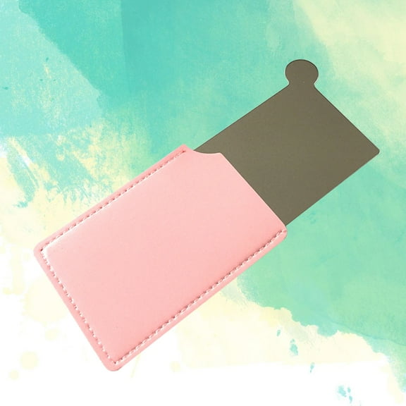 MLINS Stainless Steel Unbreakable Portable Mirror Square Mirror Makeup Tools with Case (Random Color)