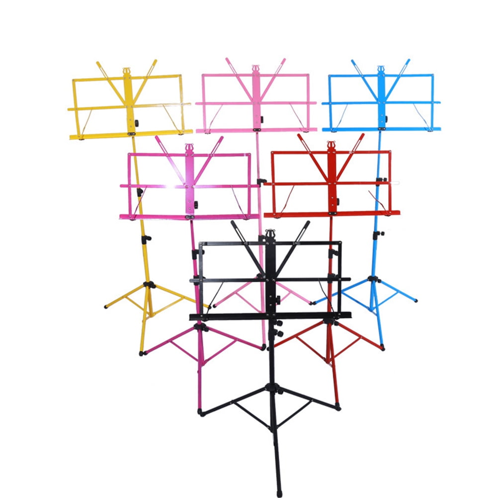 MLINS Portable Adjustable Music Stand for Sheet Music, Songbooks, and Instruments - Lightweight & Foldable Design