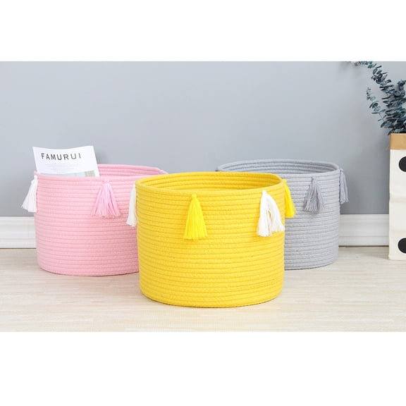 MLINS Storage Basket Useful Storage Case 30*25*23cm Yellow