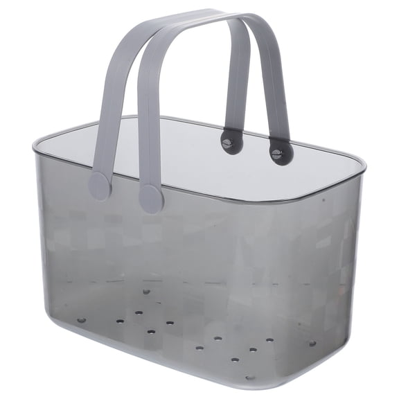 HEALEEP Grey Cosmetics Basket Set, PP Material, 10x6.3x5.9 Inch Travel & Bath Storage Organizer