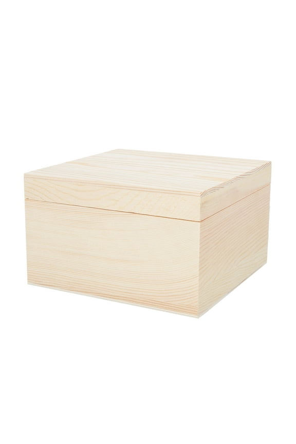 Keepsake Box Wooden Beige 1Set 5.89X5.89X3.54in