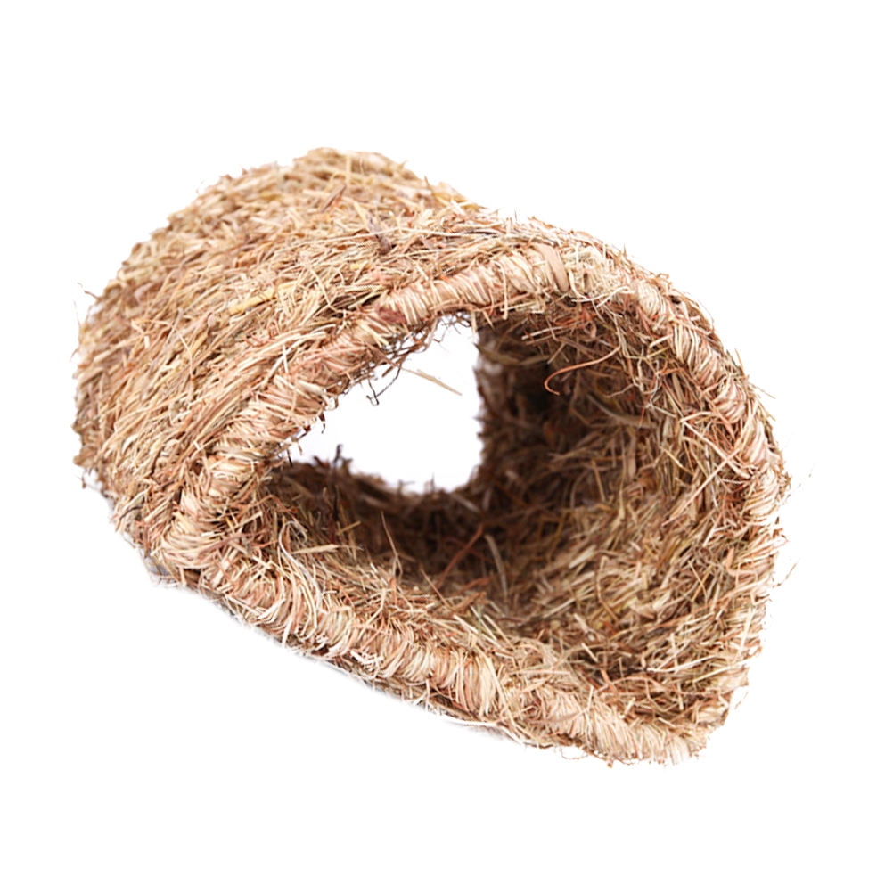 MLINS Straw Rabbit Nest Bunny Tunnel Toy Natural Grass Rat Hut Pet ...