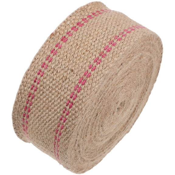 MLINS Sturdy Jute Rope With Red Stripes For Chair Crochet And Handicrafts Braided Webbing For Furniture Repair Ideal For Diy Projects