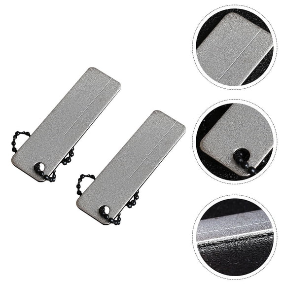 MLINS Superhard Sharpening Stone for Outdoor Use Mini Emery Grinding Tool 2pcs Lightweight Pocket Size