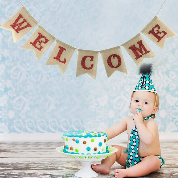 AURARMLET Wall Flag Multi-Colored 1Pack Simple Design Wedding Banner