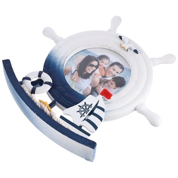 FELTECHELECTR Decorative Steering Wheel Photo Frame, Assorted Colors, Living Room Wall Art, 9.04 x 1.18 x 8.25 in, 1 Piece