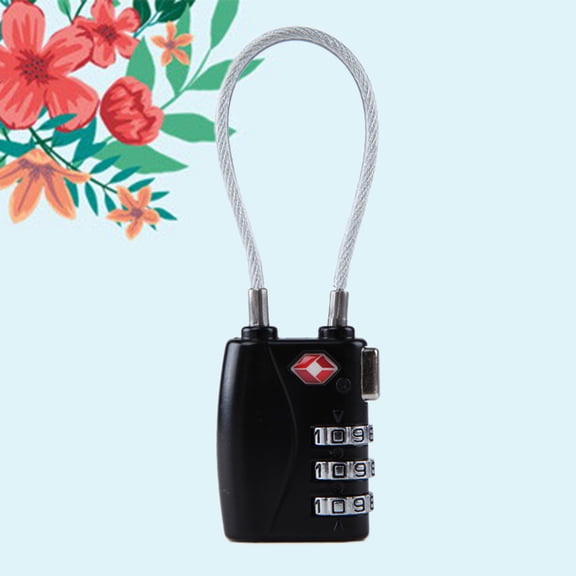 DINHEAROM Re-Settable Travel Locks Black Easy to Read Tsa Approved 2Pcs