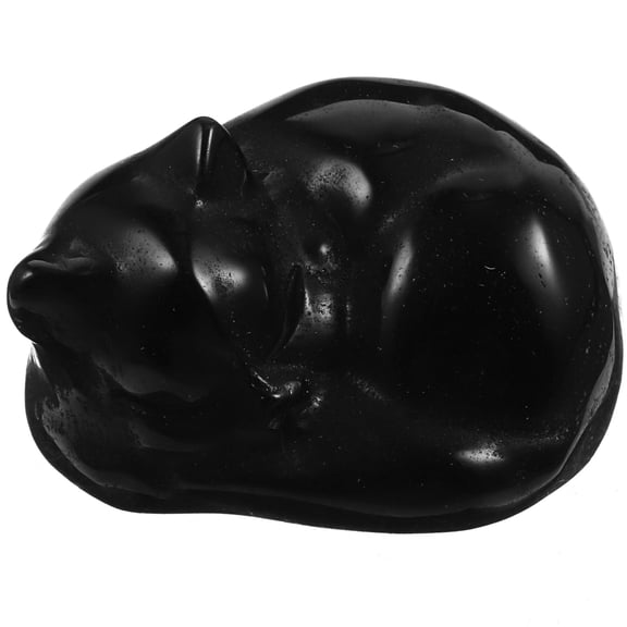MLINS Tabletop Small Cat Decoration Crystal Miniature Cat Statue Office Desktop Small Engraved Cat