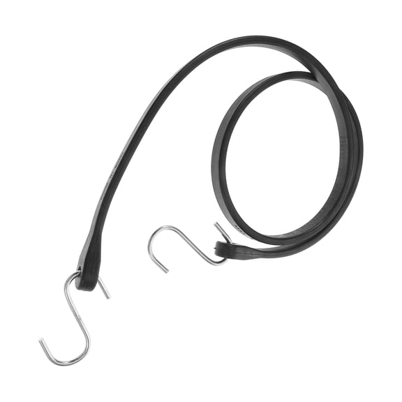 YUYUETIME Heavy Duty Rubber Tie Down Strap with Hooks for Securing Tarps and Cargo on Trucks Rvs Black Elastic