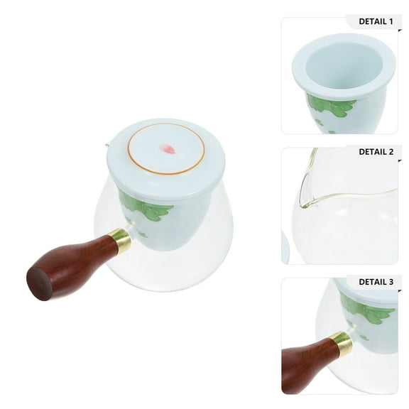 MLINS Teapot Black Tea Tea Set Hot Beverage Maker Red Tea Kettle 16X9X9CM Pink