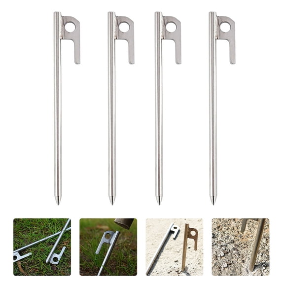 MLINS Tent Nails Stainless Steel for Campers Outdoor Enthusiasts 8Set