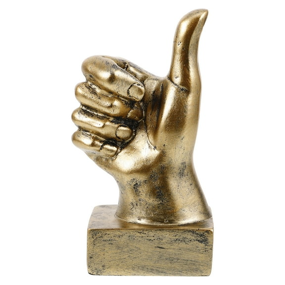 MLINS Thumbs Up Hand Sculpture Hand Statue Hand Gesture Desk Statue Cabinet Shelf Decoration