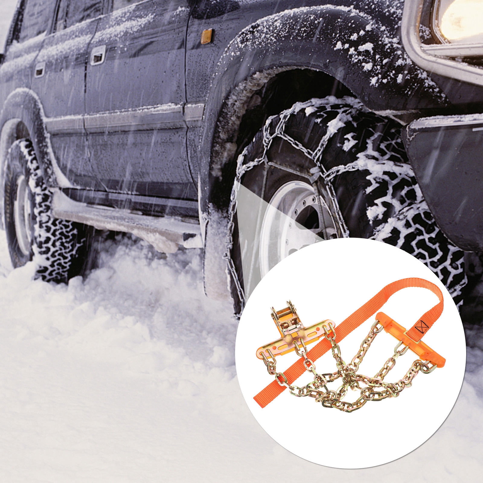 MLINS Tire Chains Spikes for Car Tires Snow Gripper Traction Anti-skid ...