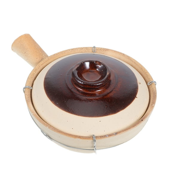 MLINS Traditional Earthenware Clay Pot for Cooking Ceramic Cooking Pot for Rice Soups and Stews for Meal Banquets and Travel Use