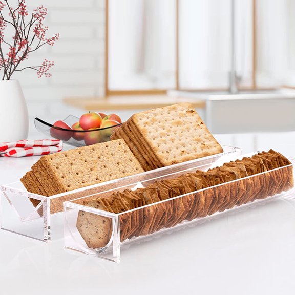 MLINS Transparent Acrylic Dessert Stand MultiFunction Display Holder for Cookies Cupcakes and Desserts 2pcs