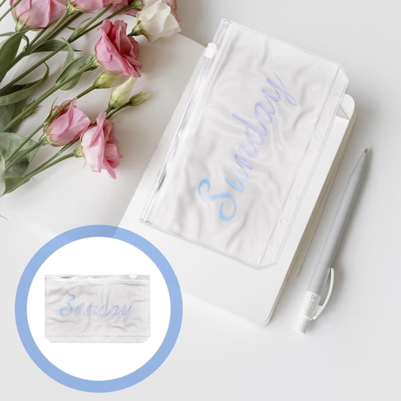 MLINS Transparent PVC Binder Pockets for Storage Use with 6 Holes DesignCompatible Loose Leaf Bags