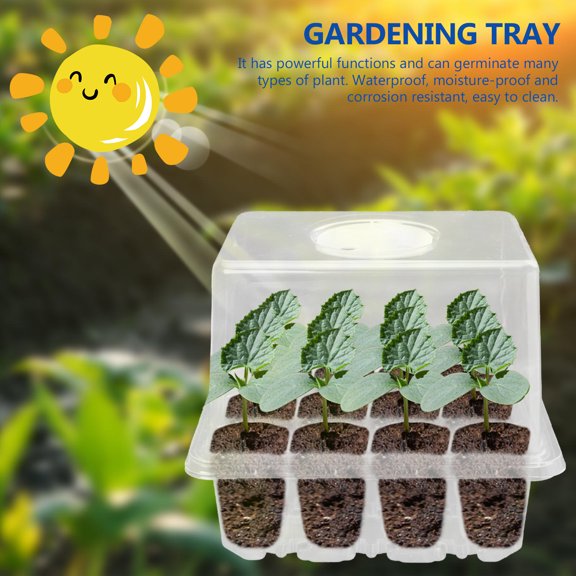 HEALEEP Planting Tray Plastic 3Pcs 7.27x6.29x5.70in
