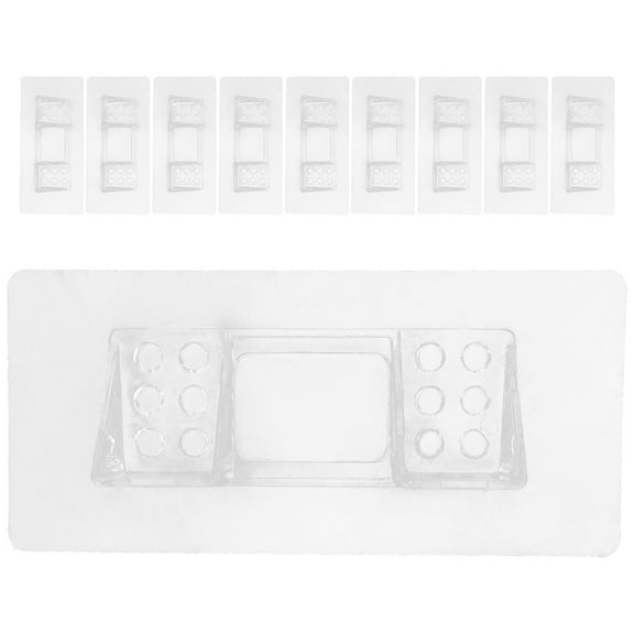 MLINS Transparent Plastic Shelf Clips for Heavy Items No Hole Punching Required 2-row Design Strong
