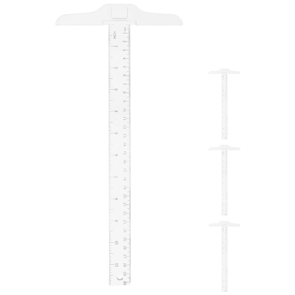MLINS Transparent Plastic T Square Ruler for Drafting and Woodworking ...